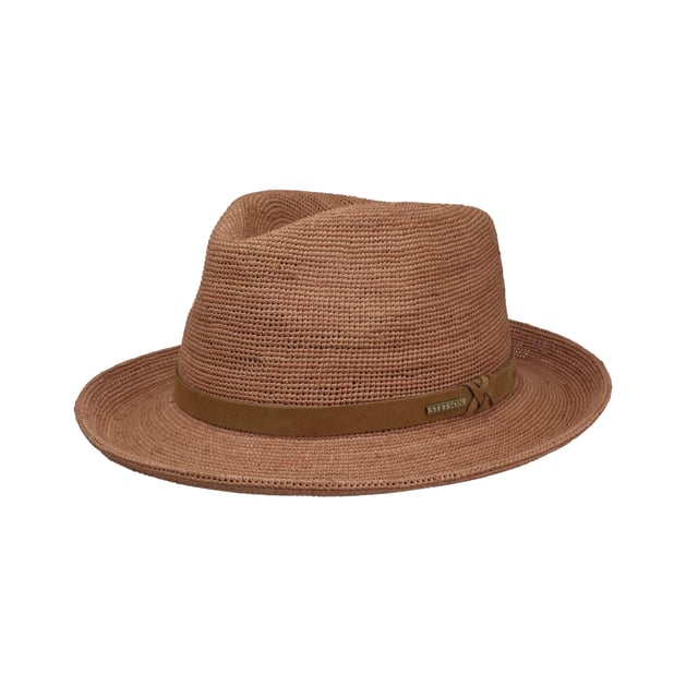 Chapeau de Raphia Fedora Crochet by Stetson